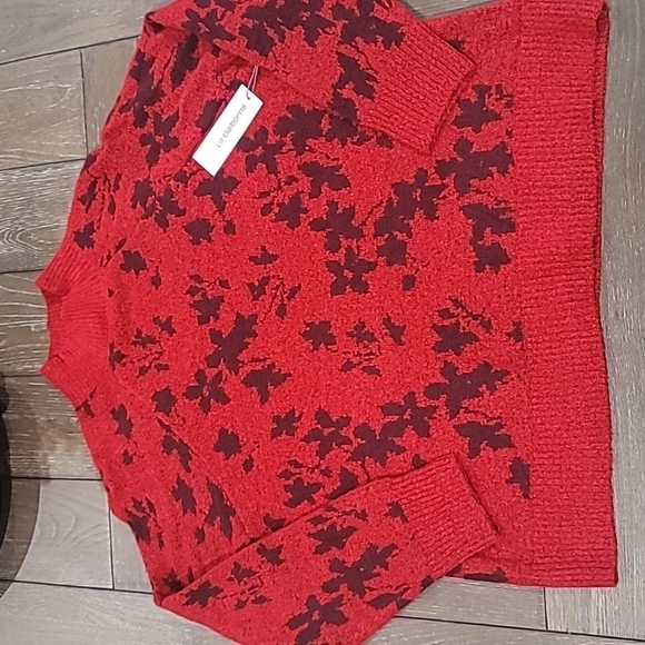 Liz Claiborne Womens Mock Neck Long Sleeve Floral Pullover Sweater Size 1X - Picture 8 of 13